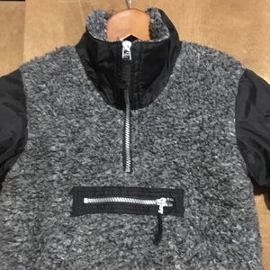 Black/Grey 1/4 Zipper Jacket